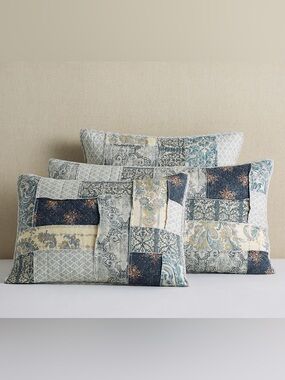 Pottery Barn | Delaney Handcrafted Patchwork Cotton Quilted~ 1/Euro Sham